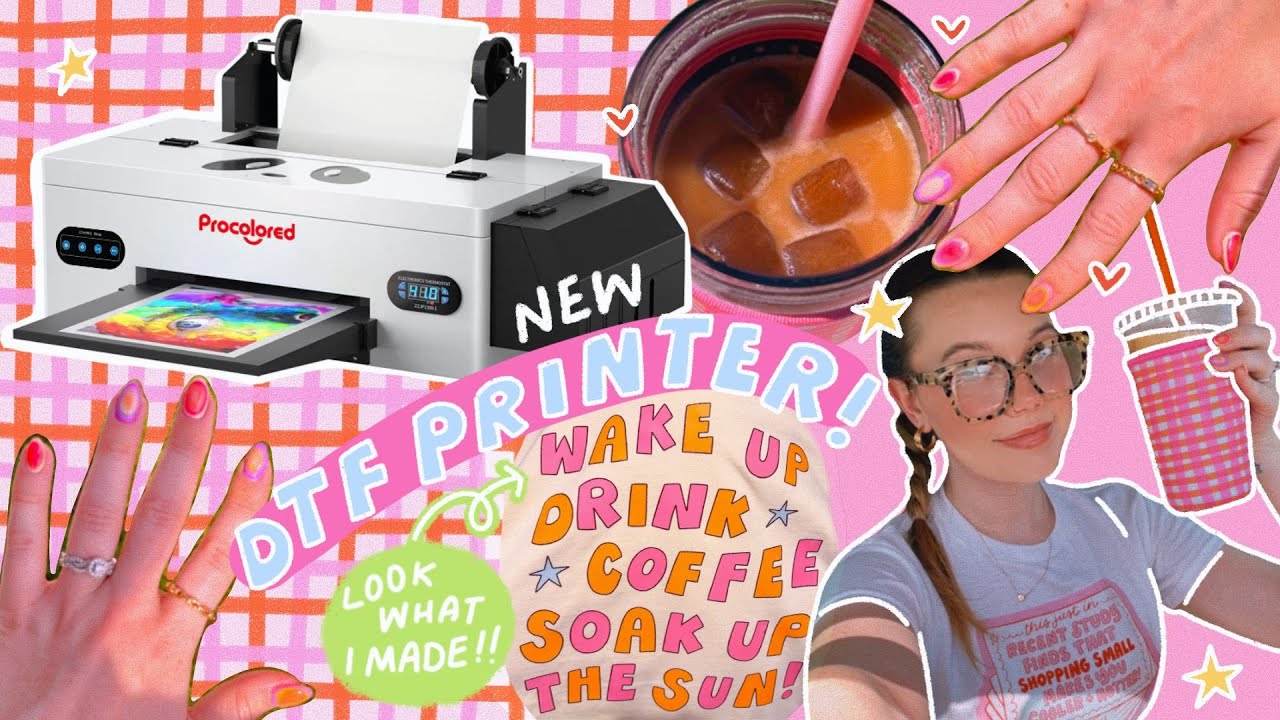 I got a DTF printer!! studio vlog ✿ making new apparel + packing orders