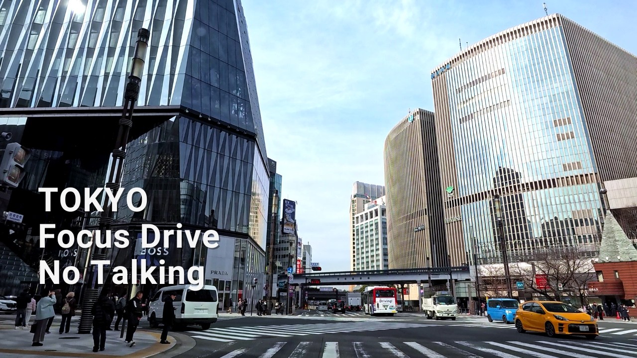 Tokyo Bay to Ginza Urban Drive &ndash; 4K No Talking Real Road Sound for Focus & Study