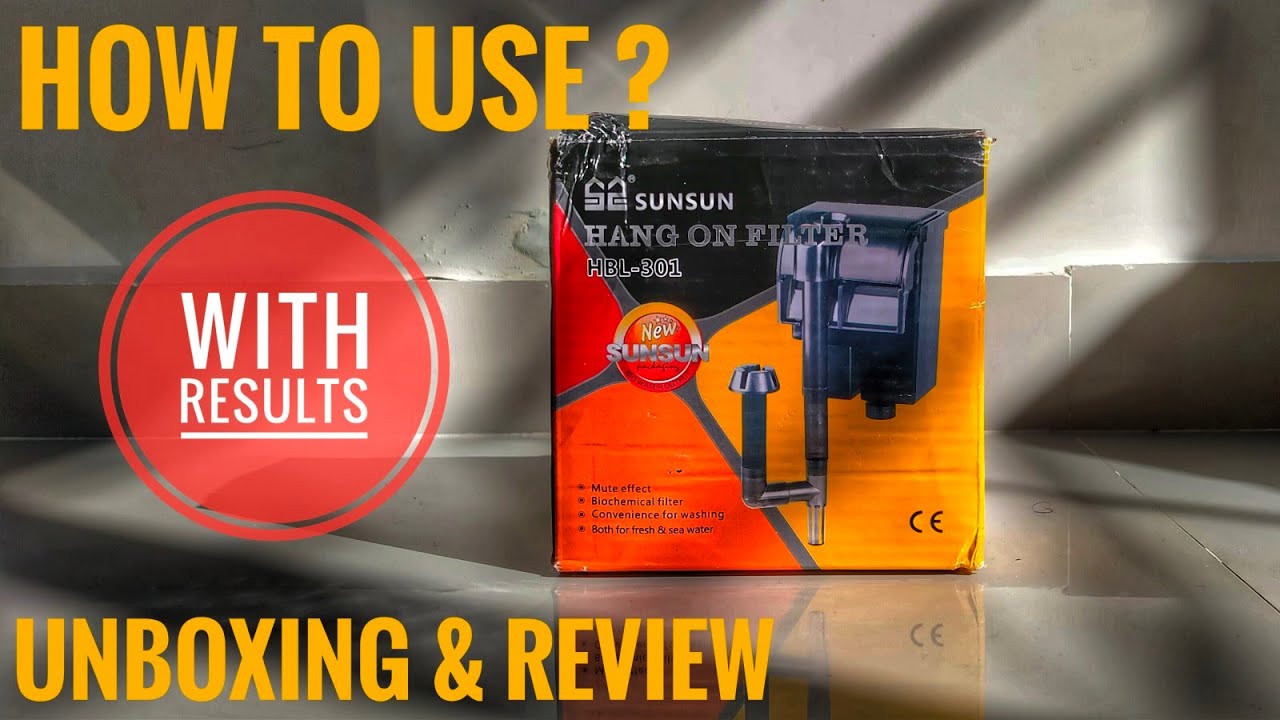 SunSun HBL-301 Nano tank 2 in 1 hang on back filter | Unboxing and Full Use with Results | By Vishal