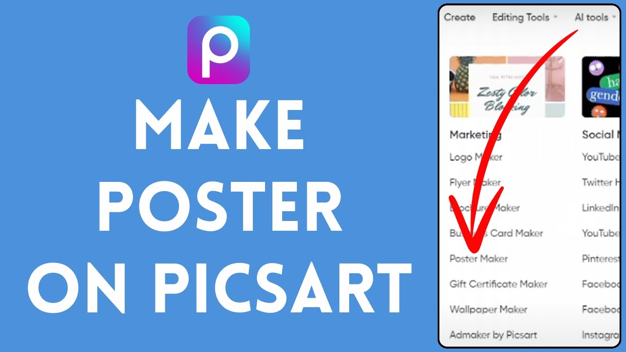 Как создать постер для PicsArt (2024) | Создать постер для PicsArt