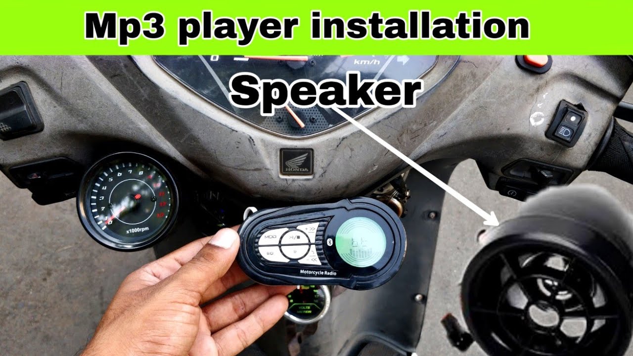 Mp3 music system installation on all bikes and scooters | Honda Activa 3g