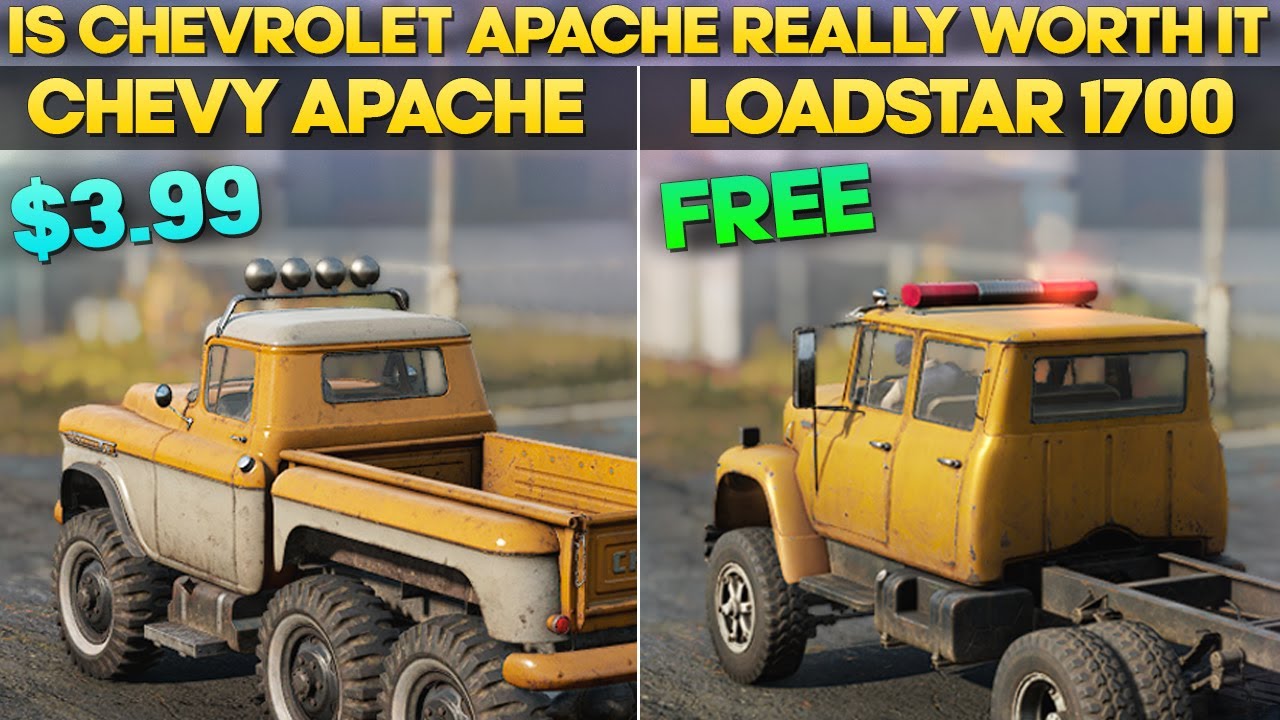 Chevy Apache VS Loadstar 1700 in SnowRunner Is it Worth $3.99 Comparison