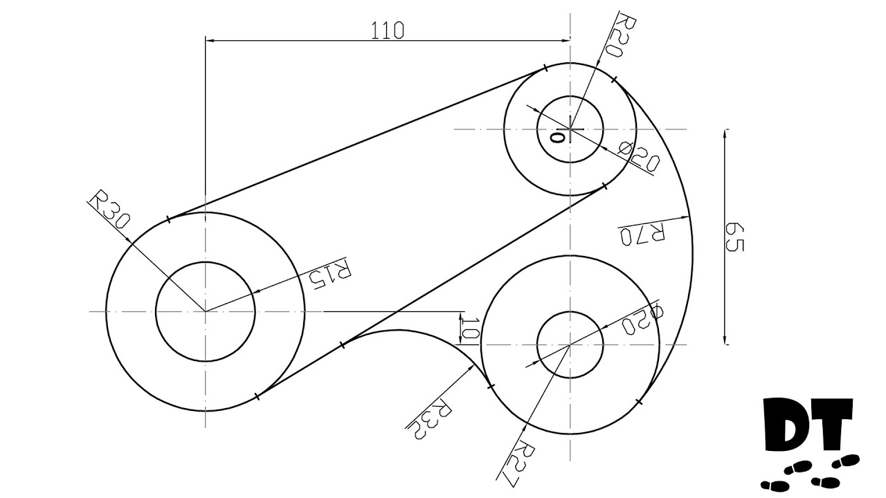 Tangencias desde cero – Ejercicio 26 | Dibujo Técnico paso a paso