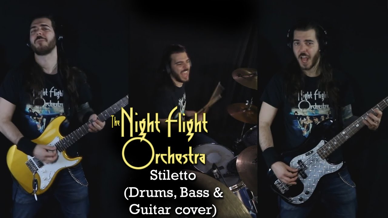 The Night Flight Orchestra - Stiletto (Drums, Bass & Guitar cover)