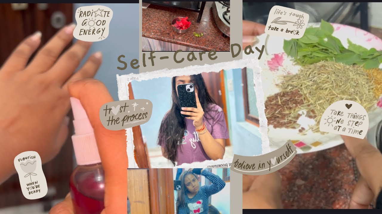 Self-Care Day💫|| Sharing My Magical Home Recipe Of Hibiscus Face Mist, Rosemary Hair Mist, Hair Mask