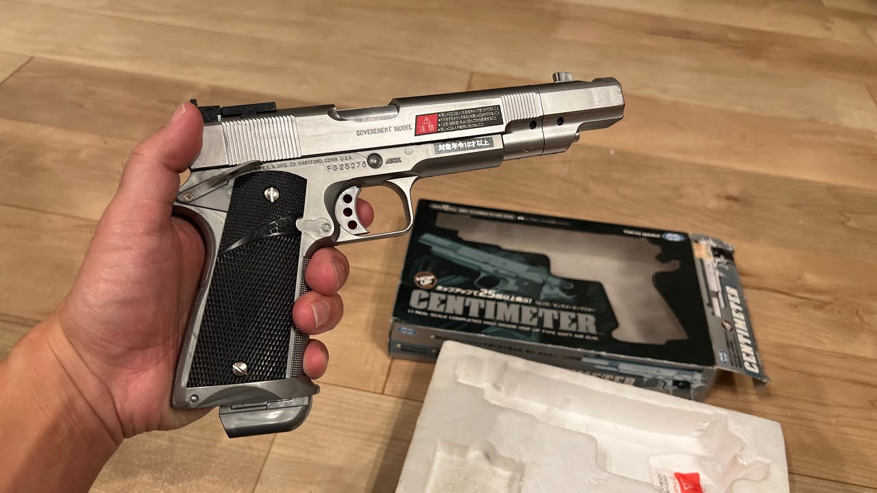 Unboxing & shooting test of Colt Centimeter master airsoft gun made in Japan, Tokyo Marui