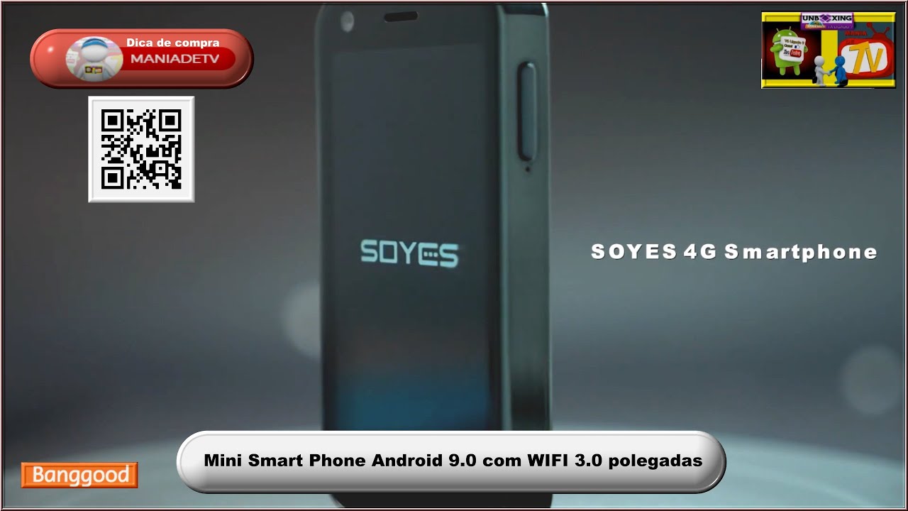 Conhe&ccedil;a: SOYES XS12 4G Mini Smart Phone Android 9.0 com WIFI 3.0 polegadas