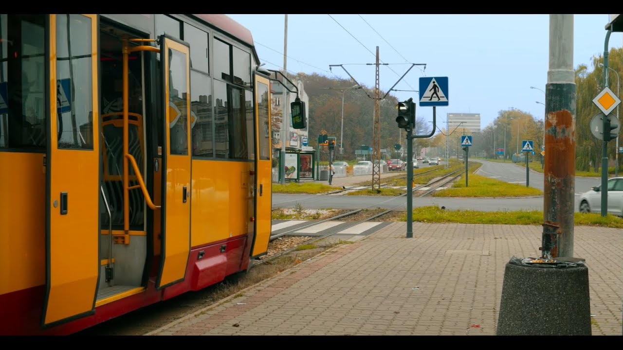 Poland, Łódź, tram 15 ride from Karpacka to Obywatelska