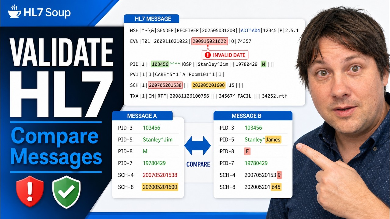 Validate, Highlight and Compare HL7 Messages