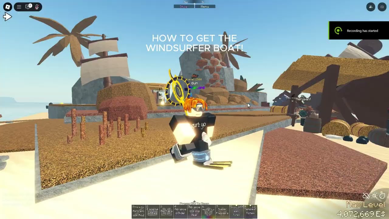 HOW TO GET THE WINDSURFER BOAT IN FISCH!!!