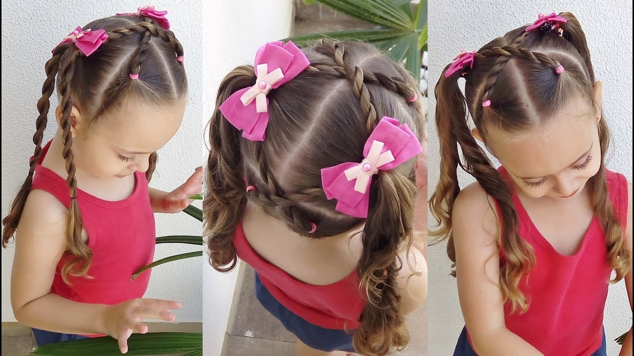 Penteado Infantil para escola com maria chiquinha