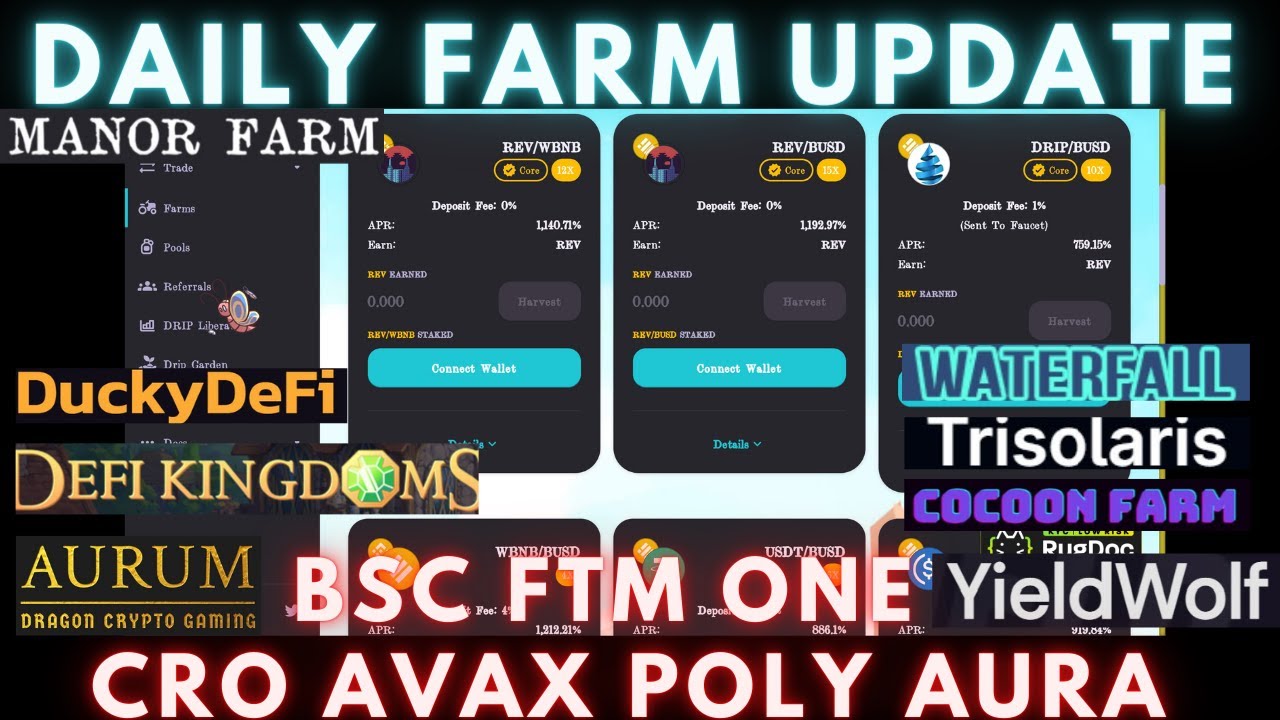 Daily Degen Farm Update | BSC-FTM-ONE-CRO-AVAX-POLY-AURA | New Farms and New Chain