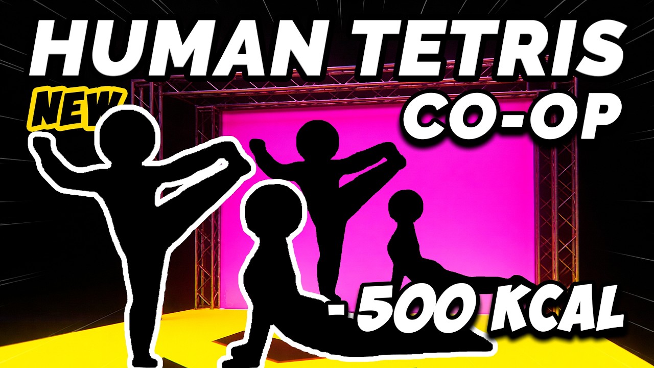 NEW HUMAN TETRIS х 2 Player Co-Op👯‍♂️ | -500 kcal | Immersive Interactive Warm Up | Full Body