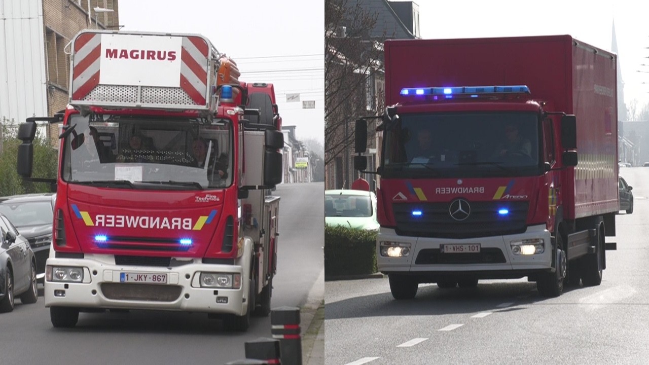 Brandweer Hemiksem, Niel en boom met spoed naar bevestigde woningbrand te Hemiksem
