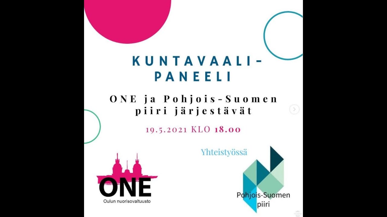 ONEn ja Nuva ry'n Pohjois-Suomen piirin kuntavaalipaneeli