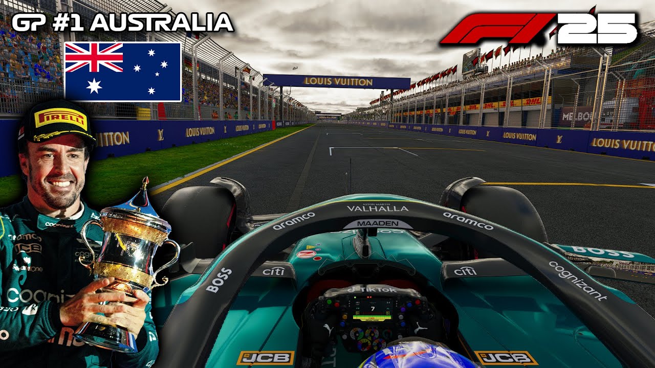 F1 25 HAGAMOS CAMPEON A FERNANDO ALONSO! GP #1 AUSTRALIA CARRERA 100% SIN AYUDAS!