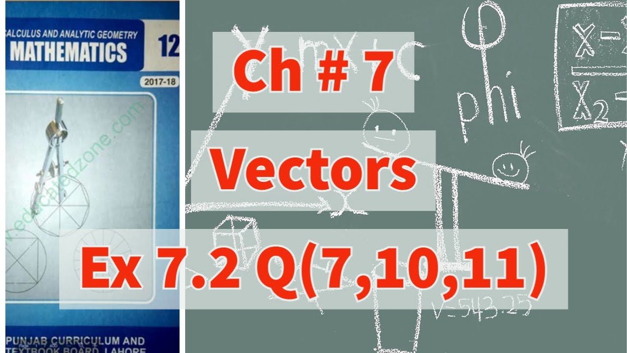 Ch 7 - Vectors -  Exercise 7.2 Question 7,10,11 - 12th Class Math- Smart Syllabus