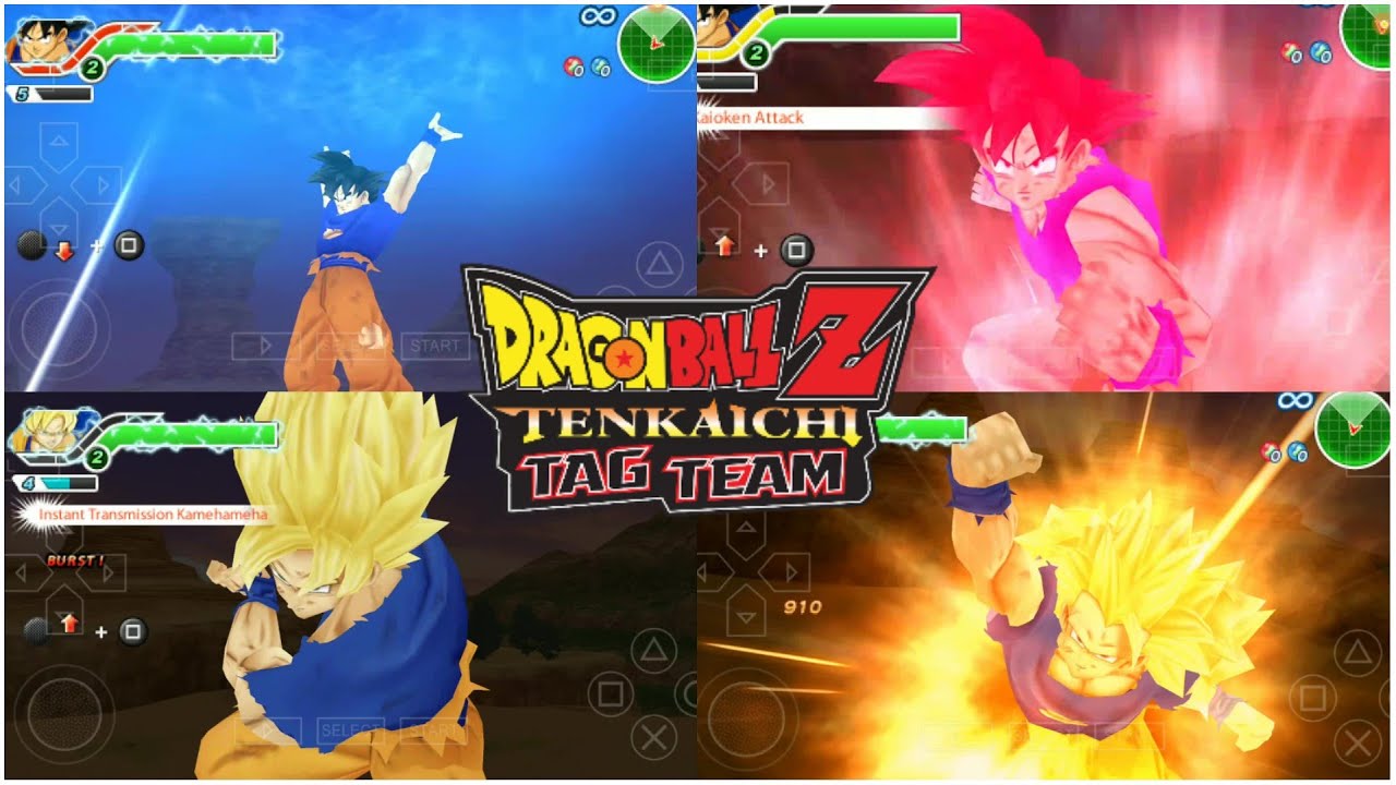 Dragon Ball Z Tenkaichi Tag Team - All Of Goku's Moves
