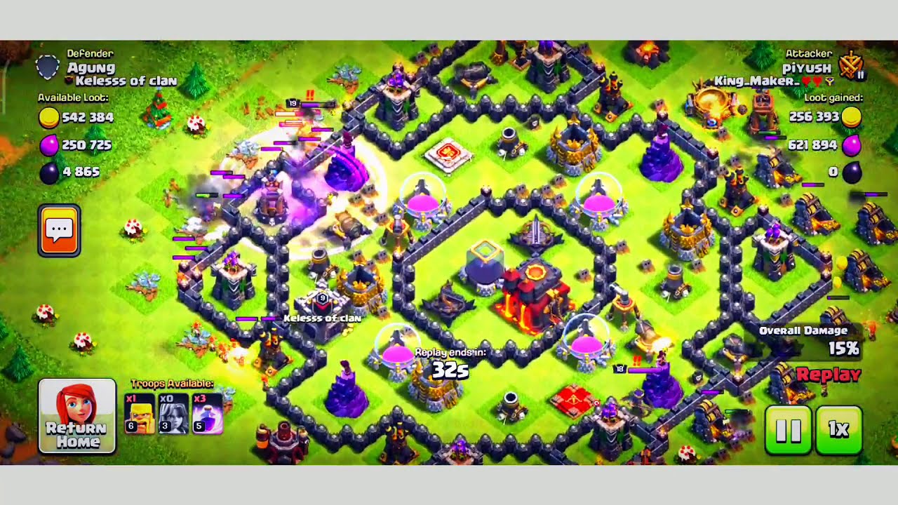 valkyrie attack strategy th10 || clash of clans 2020