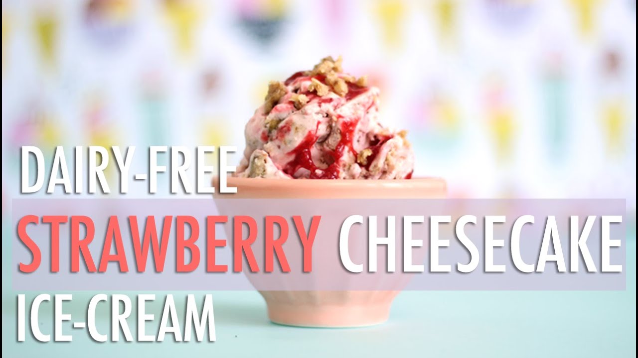 Strawberry Cheesecake Ice-Cream | Healthy & Dairy-Free Homemade Ice-Cream