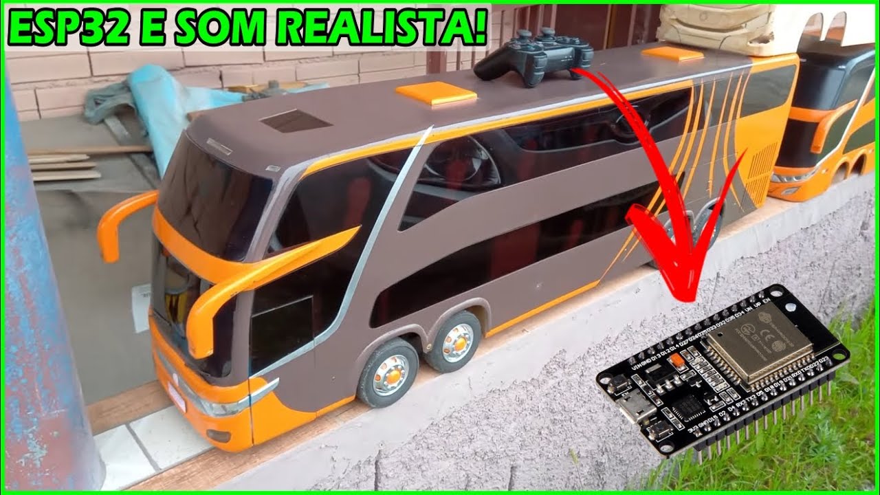 ONIBUS DE CONTROLE REMOTO COM ESP32 E SOM REALISTA @Ps12Miniaturas