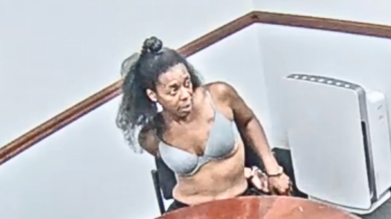 Insane Woman Realizes She Is Going To Jail Forever