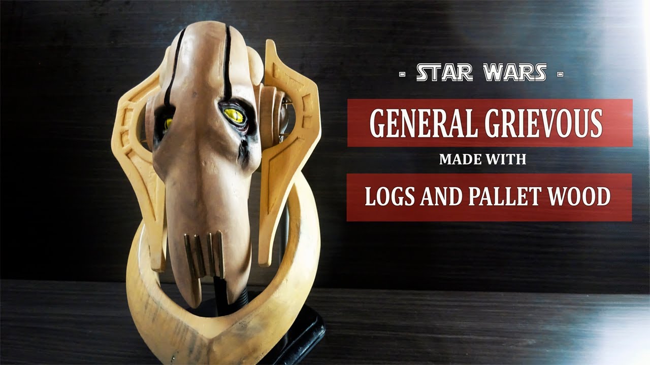 Making Star Wars character with logs and pallet wood - Power Carving