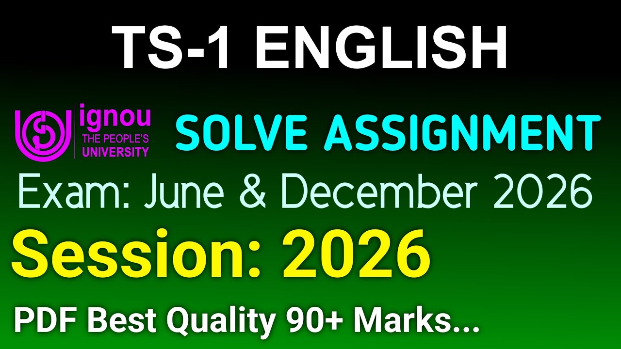 TS 1 Solved Assignment 2025-26 English, TS 1 Solved Assignment 25-26, TS-1 Assignment