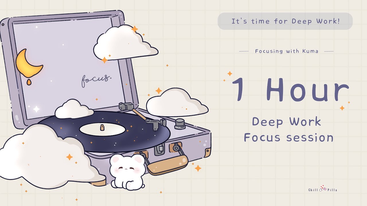 ☕ 1 Hour Cozy Focus timer | Relax and rewind | Cozy ambience + Lofi vibes| Flexible Focus session 🎧
