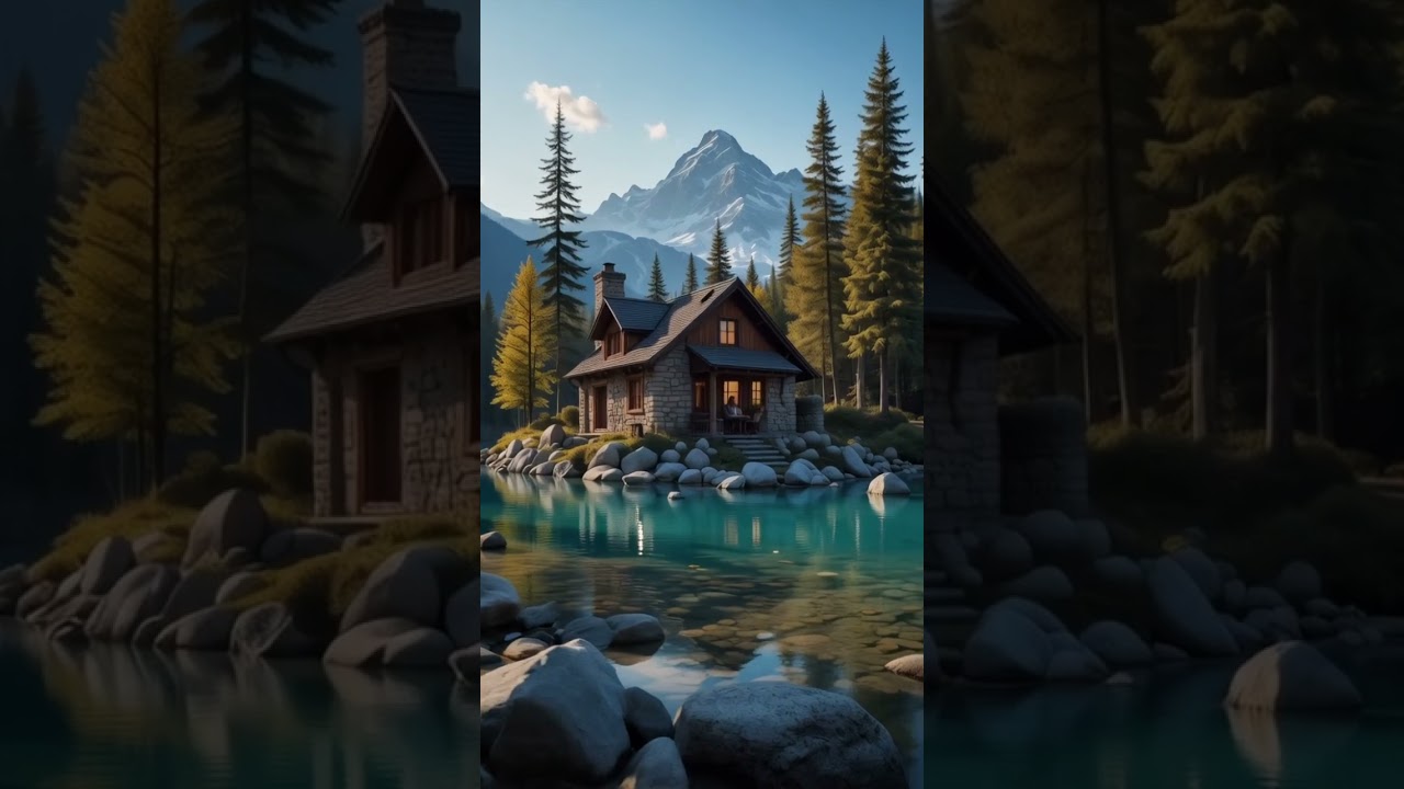 Tranquil Mountain Cabin by the Lake | Serene Nature Escape 🏔️