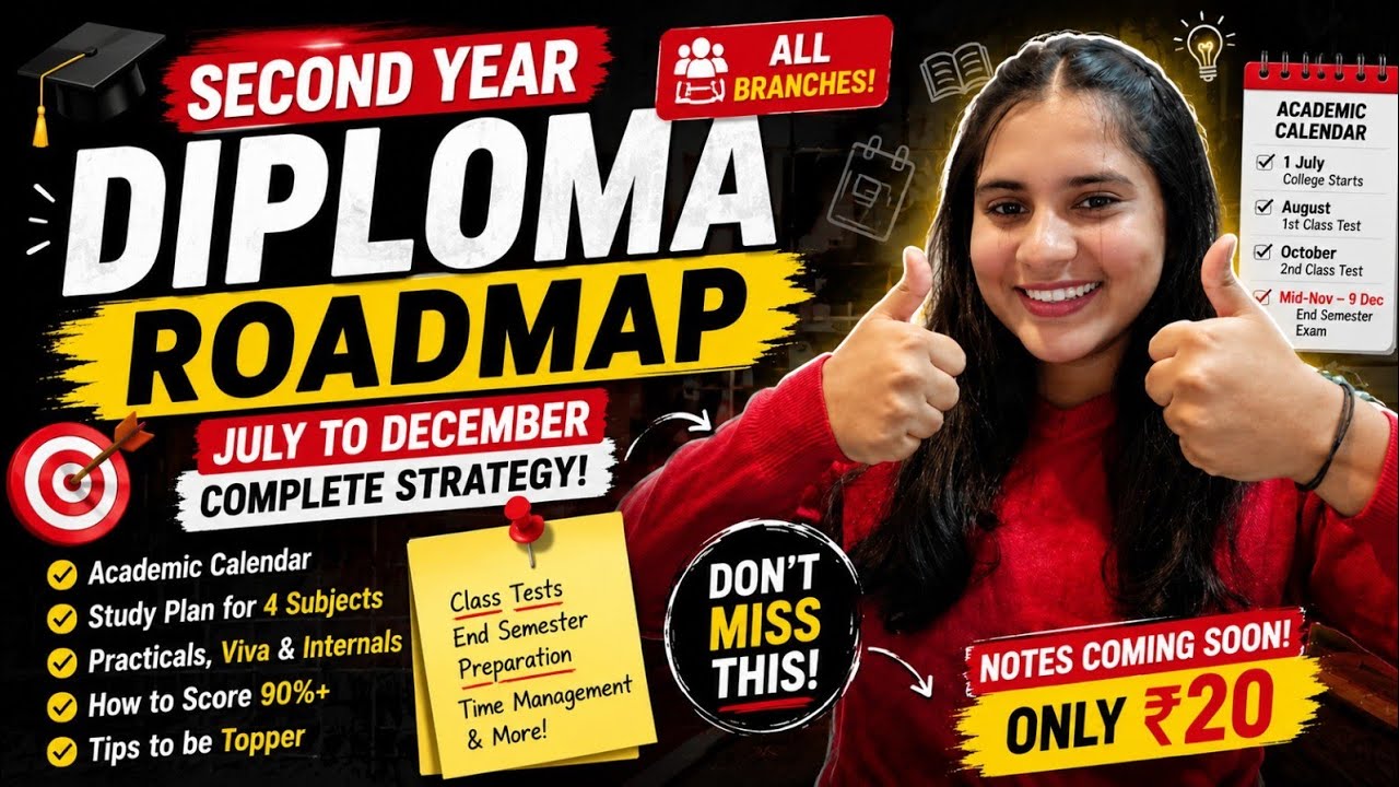 📚 SECOND YEAR DIPLOMA ROADMAP (JULY TO DECEMBER) | Complete Strategy for All MSBTE Branches 🚀