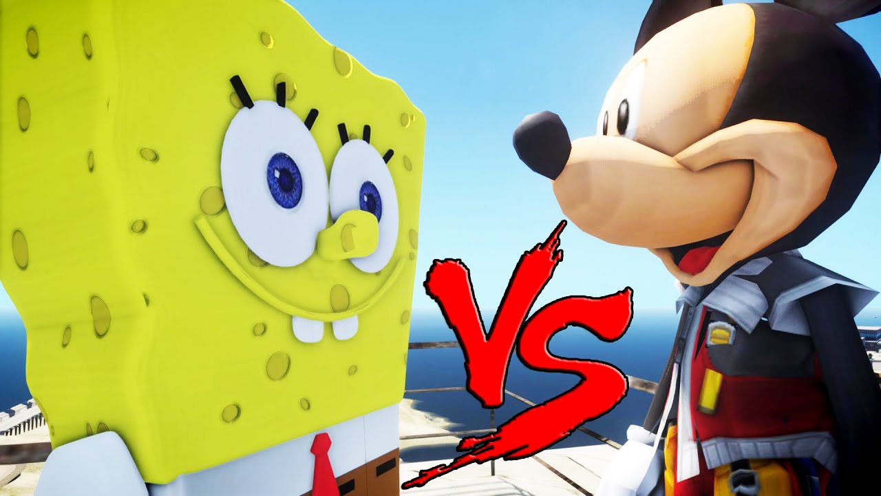 MICKEY MOUSE VS SPONGEBOB - GREAT BATTLE
