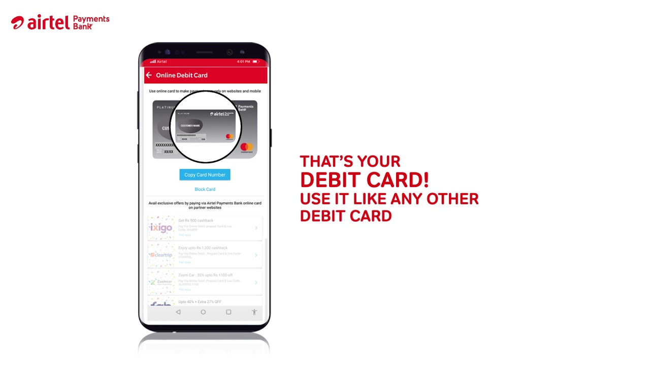 Airtel Payments Bank &ndash; Virtual Debit Card!