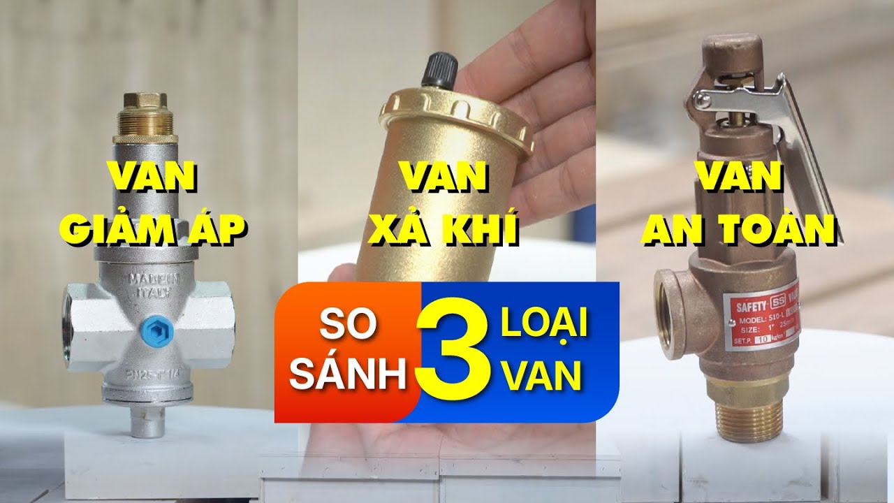So sánh 3 loại Van giảm áp - Van an toàn - Van xả áp