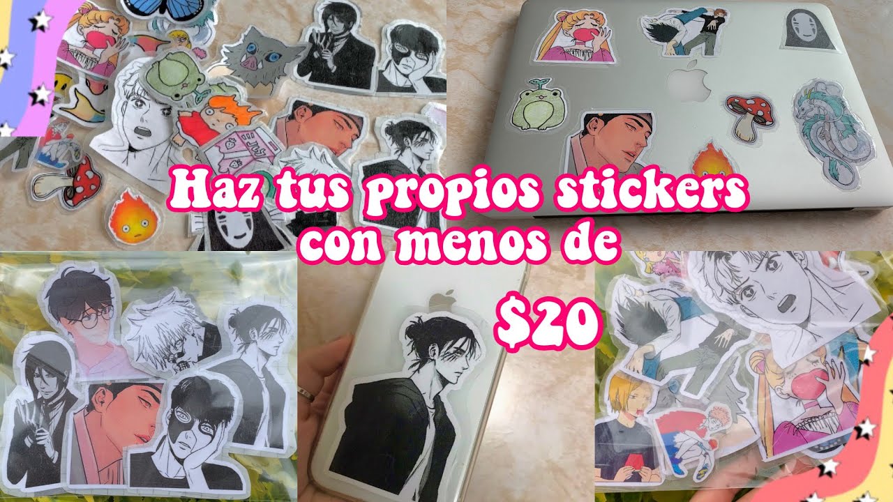 DIY / Como hacer tus stickers con menos de $20 / Manualidades anime y aesthetic 🥝