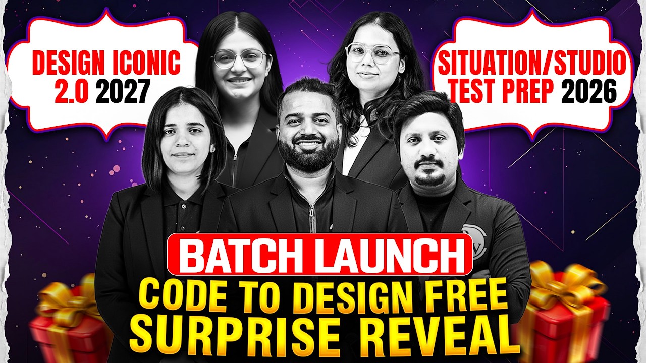 Design Iconic 2.0 2027 & Situation/Studio Test Prep 2026 Batch Launch 🔥 #NIFT #NID #UCEED