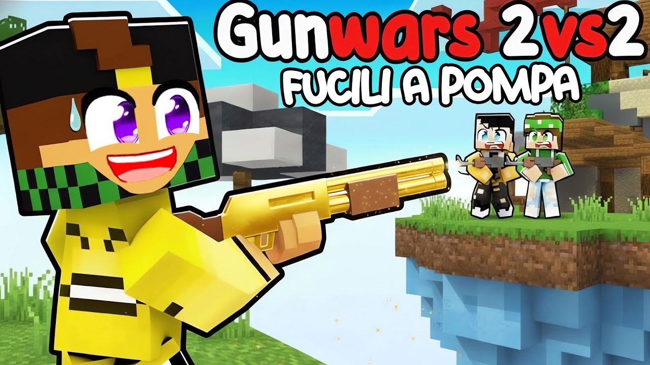 GUNWARS 2vs2 CON I FUCILI A POMPA - MARCY NICO vs BADDI LOCO MINECRAFT ITA