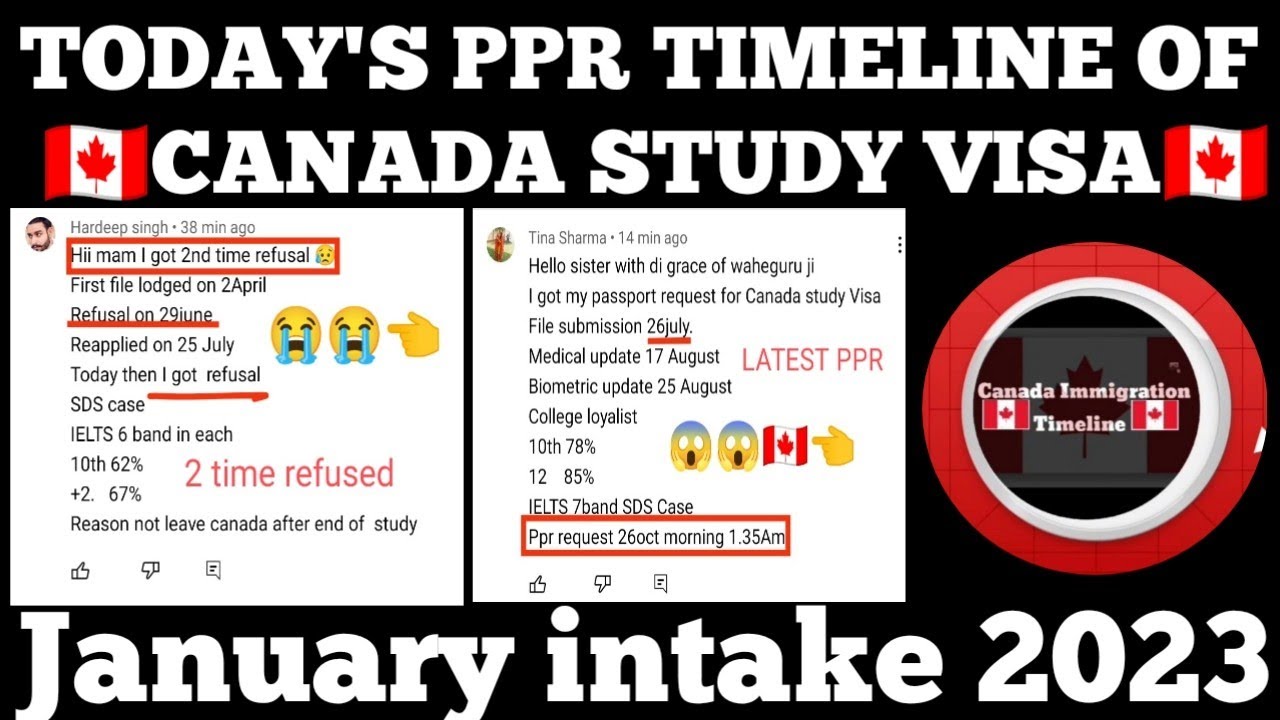PPR Canada timeline today 25.26Oct😍🇨🇦#canada ppr timeline #canada #Refusal study visa#canada refusal