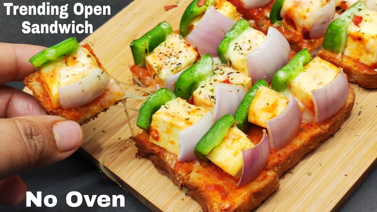 Trending Open Paneer Pizza Sandwich Recipe In 10 Mins | वायरल पनीर पिज़्ज़ा सैंडविच बनाए १० मिनट मे|