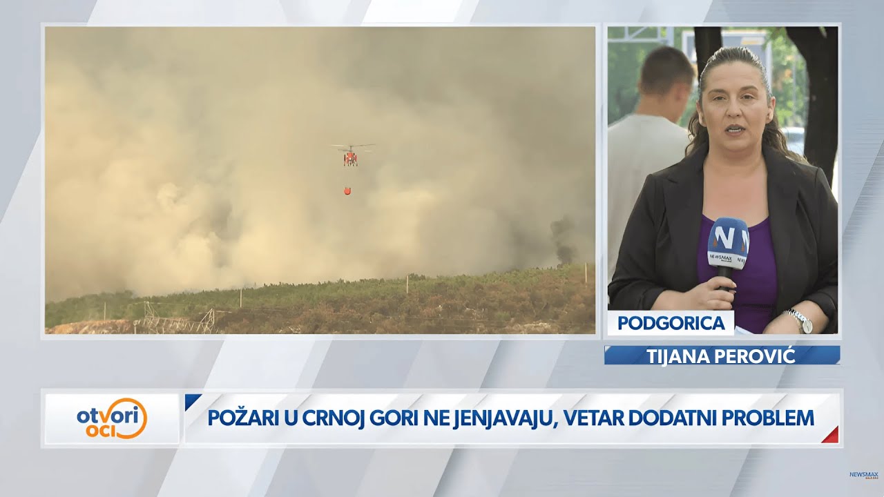 Požari u Crnoj Gori: Vatrena stihija se ponovo razbuktala na području Kuča, vetar dodatni problem