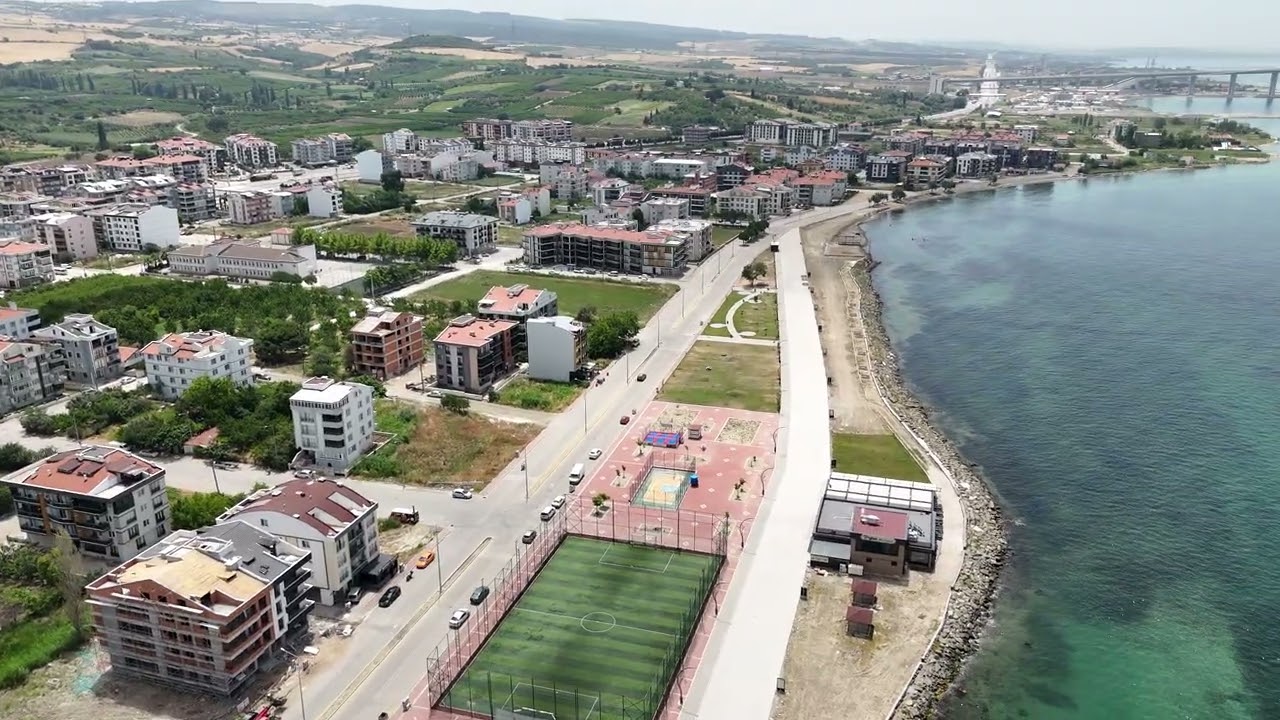 Çanakkale Lapseki sahil Boğaz köprüsü manzarası