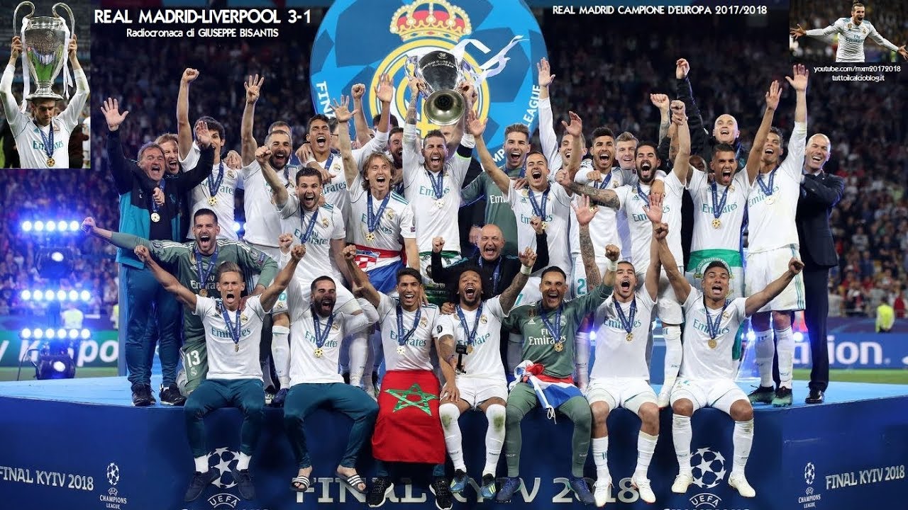 REAL MADRID-LIVERPOOL 3-1 - Radiocronaca di Giuseppe Bisantis (26/5/2018) da Rai Radio 1