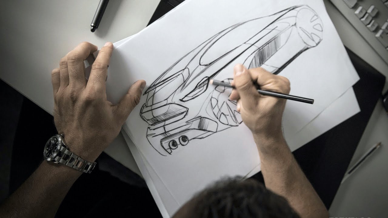 How do you sketch a BMW car