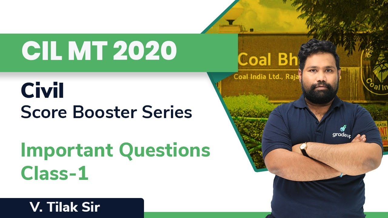 Practice Session| CIL MT 2020 | Structural Analysis & Steel Structures | Score Booster Class-1