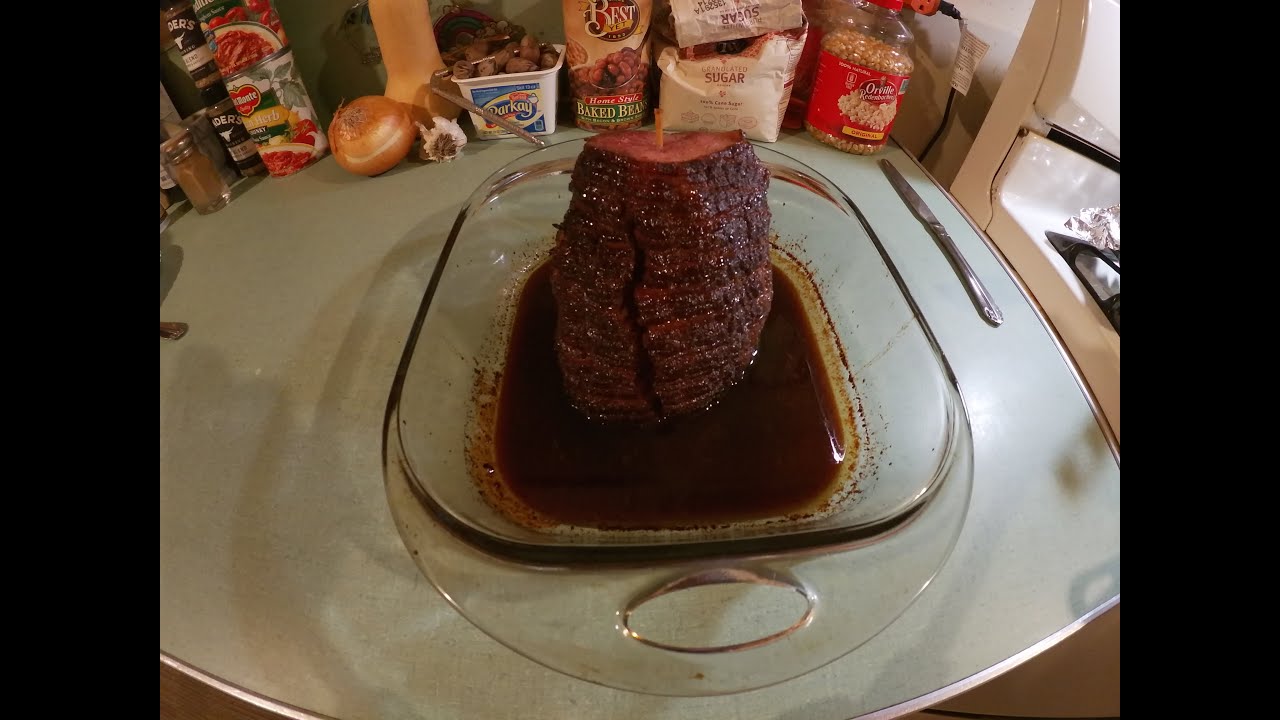 A Ham Hack Like No Other Ever Seen! Po Folk Holiday Ham with Honey Mustard Glaze.
