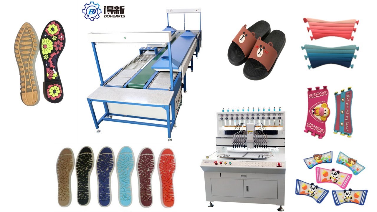 automatic pvc rubber slipper upper making machine pvc shoe sole production line