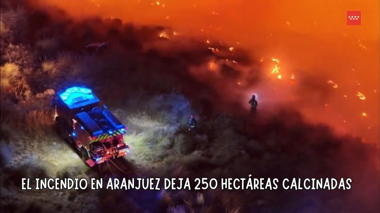 El incendio de Aranjuez deja 250 hectáreas calcinadas