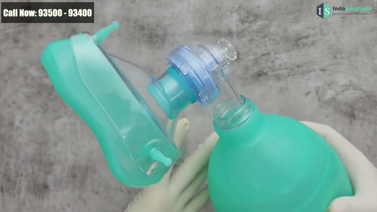 IndoSurgicals Silicone Artificial Resuscitator (Adult) Autoclavable