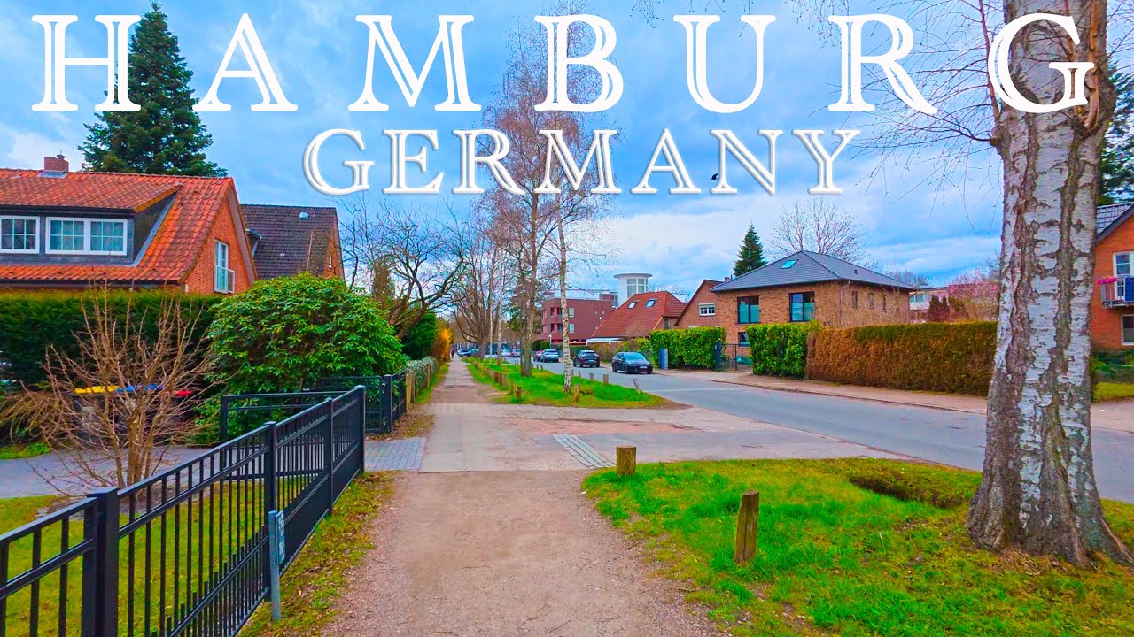 Hamburg, Germany 🇩🇪 | Residential Area 4k Walking Tour - Peaceful and Quite