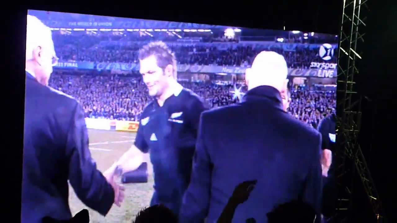 Rugby World Cup - All Blacks get Medals and the Webb Ellis Cup